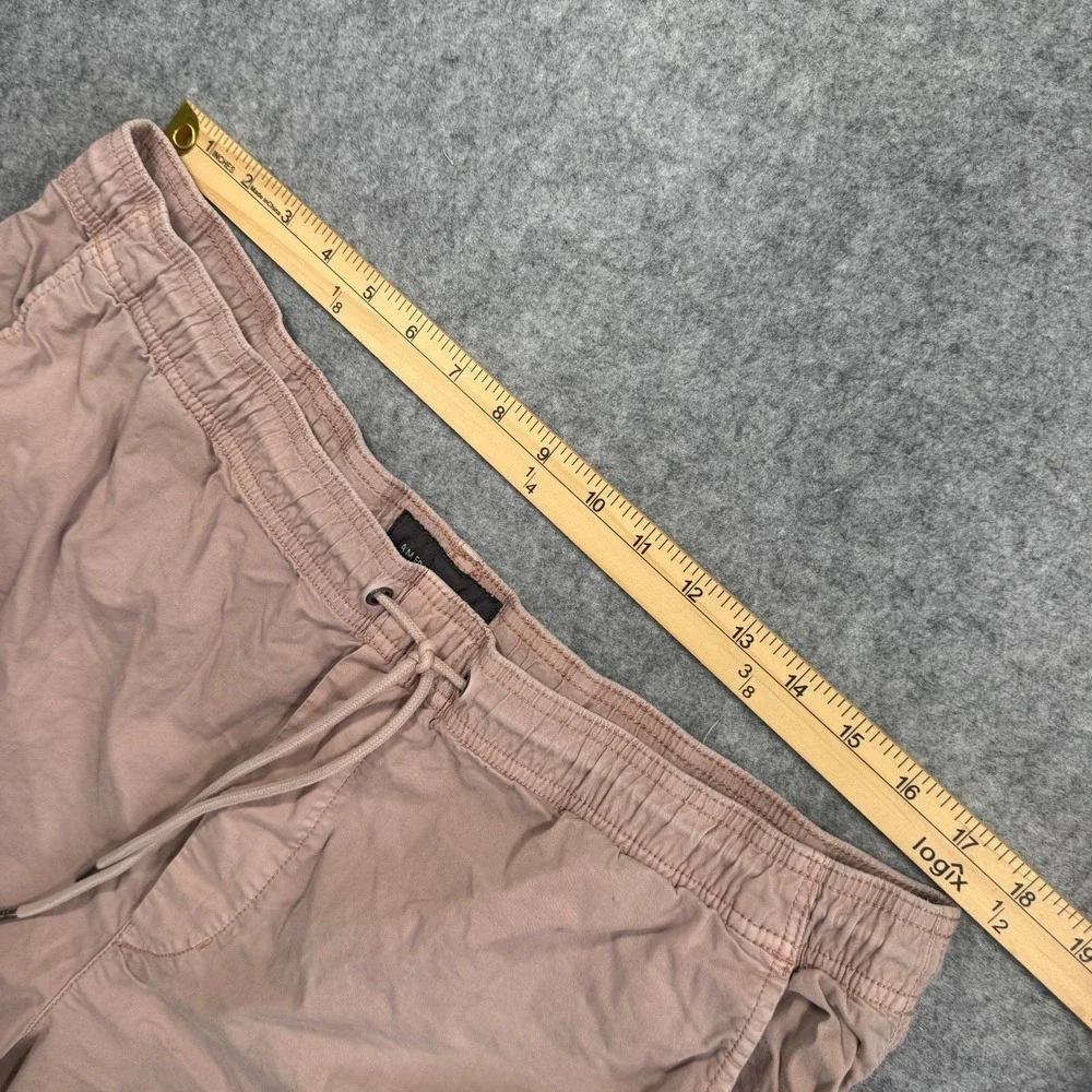 American Eagle Mens Flex Drawstring Shorts XL Pink Cotton Blend Stretch